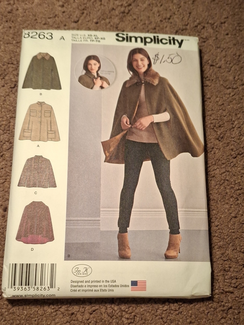 8263 Simplicity Pattern